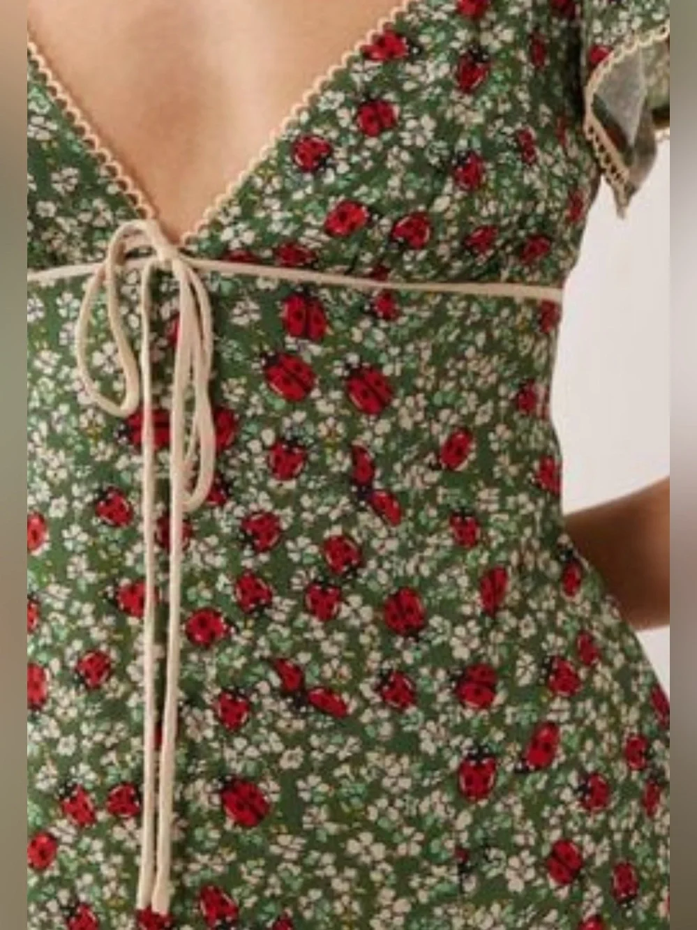 Free People Backroads Mini Dress 
(The ladybug dress 🐞) - Picture 6 of 13